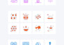 design custom vector icons set